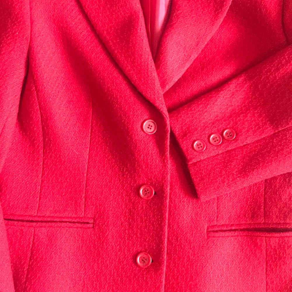 Red Wool Coat - Picture 3 of 8